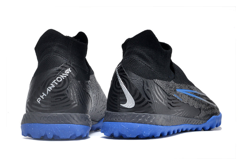 Chuteira Society Nike Phantom GX DF Elite TF Preta e Azul "Shadow Pack"