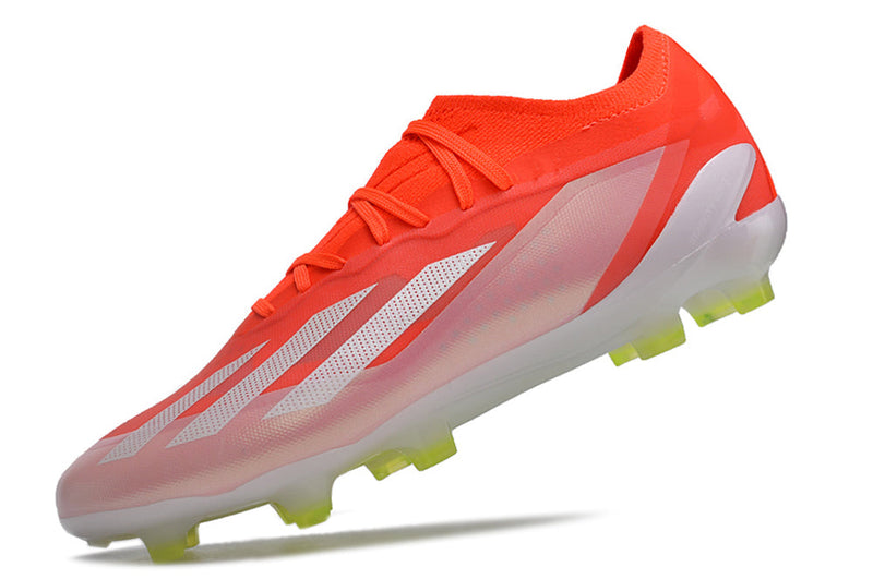 Chuteira Campo Adidas X Crazyfast.1 FG Vermelha e Branca "Energy Citrus Pack"