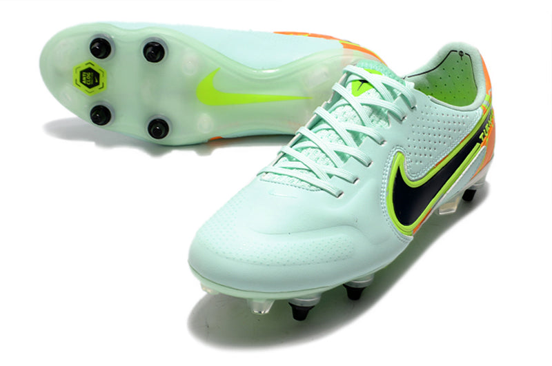 Chuteira Campo Nike Tiempo Legend 9 Elite Trava Mista Verde "Bonded Pack"