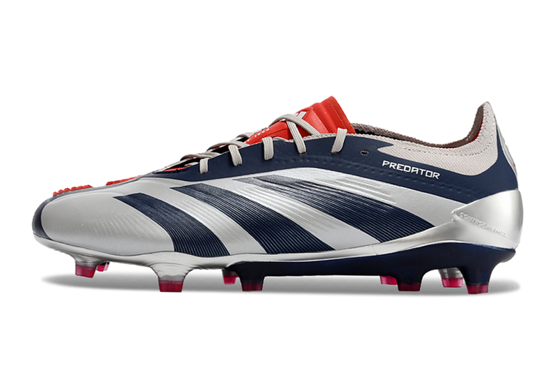 Chuteira Campo Adidas Predator Elite FG Prata e Azul "Roteiro Pack"