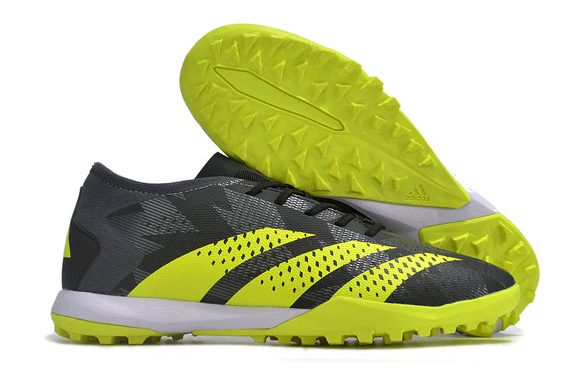 Chuteira Society Adidas Predator Accuracy.1 TF Low Preta e Verde "Crazycharged Pack"