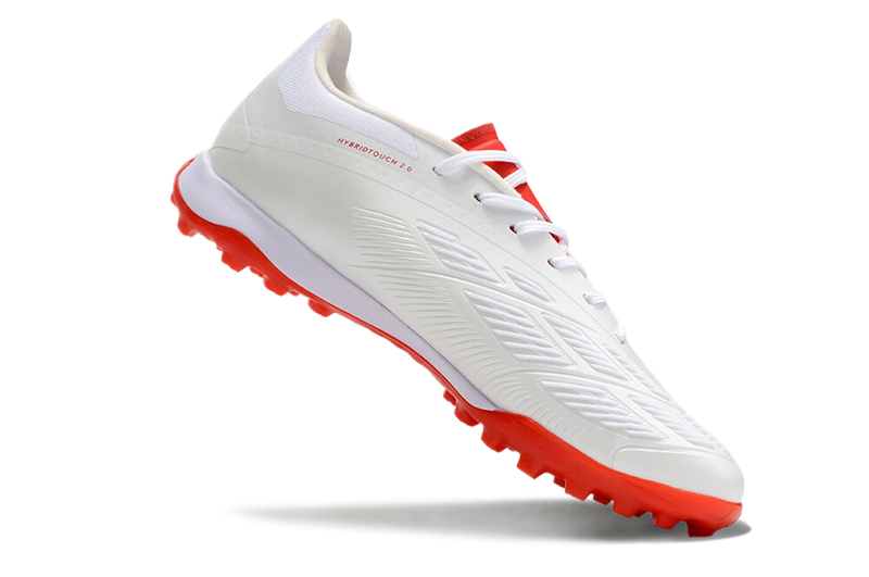 Chuteira Society Adidas Predator Elite TF Branca e Vermelha