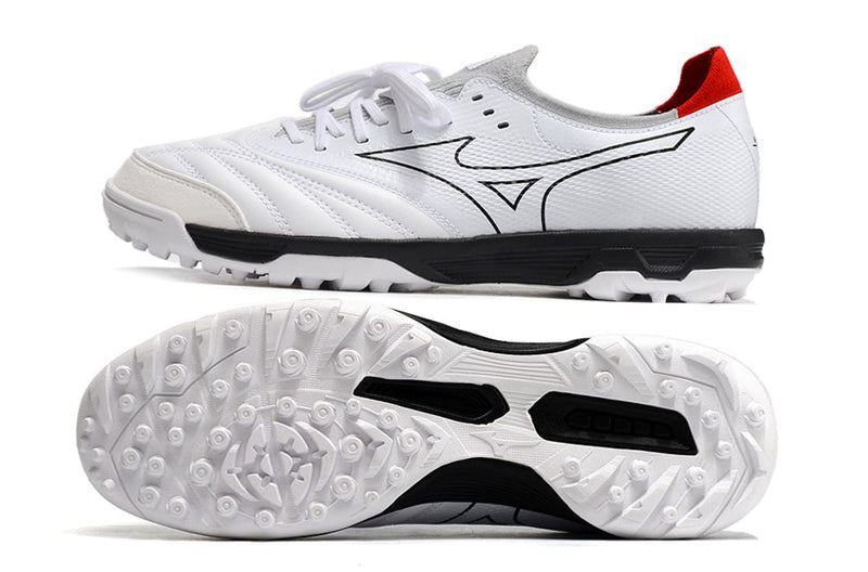 Chuteira Society Mizuno Morelia Neo Beta TF Branca e Preta "Next Have Color"