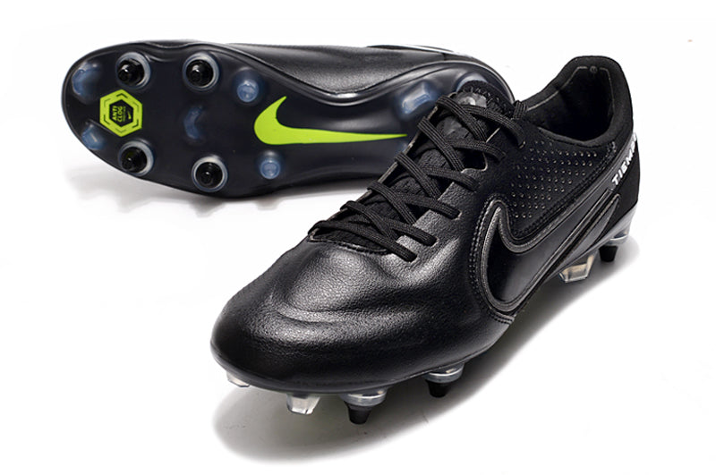 Chuteira Campo Nike Tiempo Legend 9 Elite Trava Mista Preta "Shadow Pack"