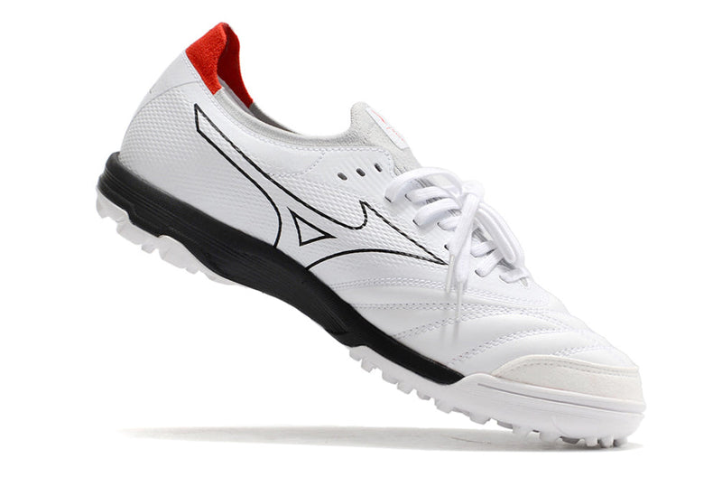 Chuteira Society Mizuno Morelia Neo Beta TF Branca e Preta "Next Have Color"