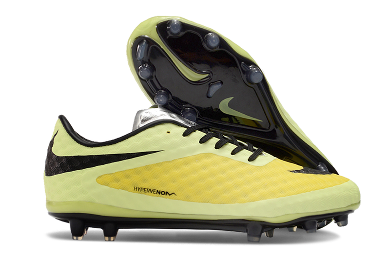 Chuteira Campo Nike Retrô Hypervenom Phantom I FG Verde, Amarelo e Preto