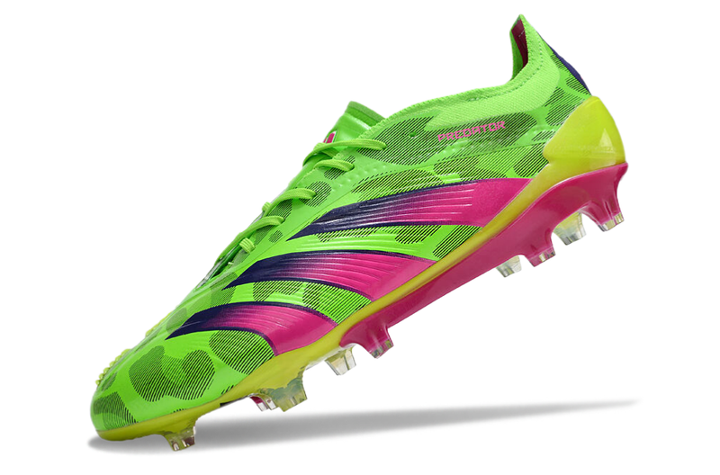 Chuteira Campo Adidas Predator Elite FG Verde e Rosa