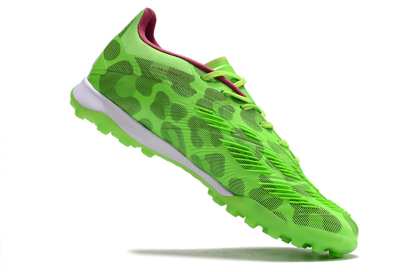 Chuteira Society Adidas Predator Elite TF Verde e Rosa