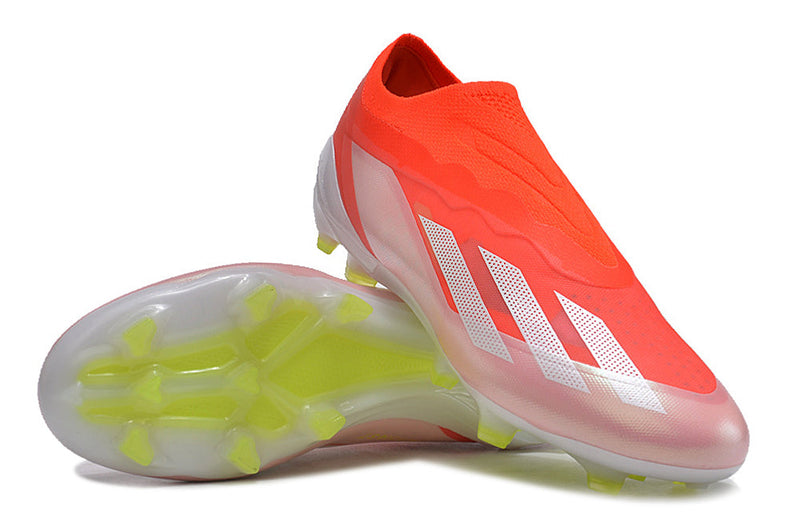 Chuteira Campo Adidas X Crazyfast+ FG Vermelho e Branco "Energy Citrus Pack"