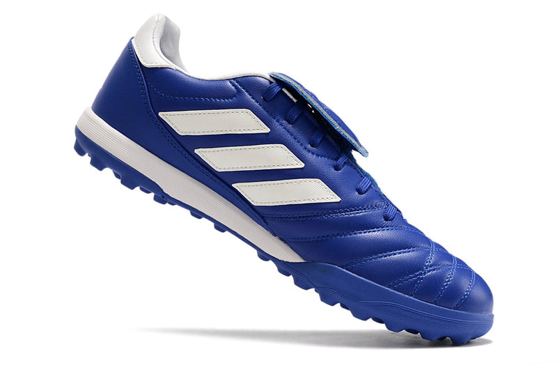 Chuteira Society Adidas Copa Gloro TF Azul e Branco