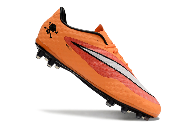 Chuteira Campo Nike Retrô Hypervenom Phantom I FG Laranja, Vermelha, Branca e Preta