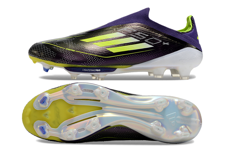 Chuteira Campo Adidas F50+ LL FG Roxa e Verde "Fast Reborn Pack"