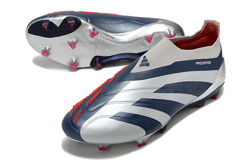 Chuteira Campo Adidas Predator LL Elite FG Prata e Azul "Roteiro Pack"