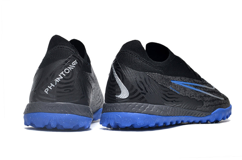 Chuteira Society Nike Phantom GX Elite TF Preta e Azul "Shadow Pack"