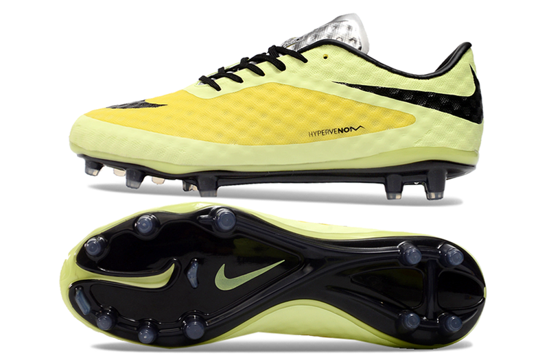 Chuteira Campo Nike Retrô Hypervenom Phantom I FG Verde, Amarelo e Preto