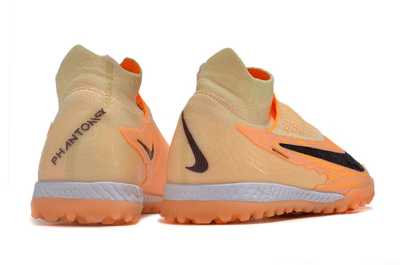 Chuteira Society Nike Phantom GX DF Elite TF Laranja "Fusion Pack"