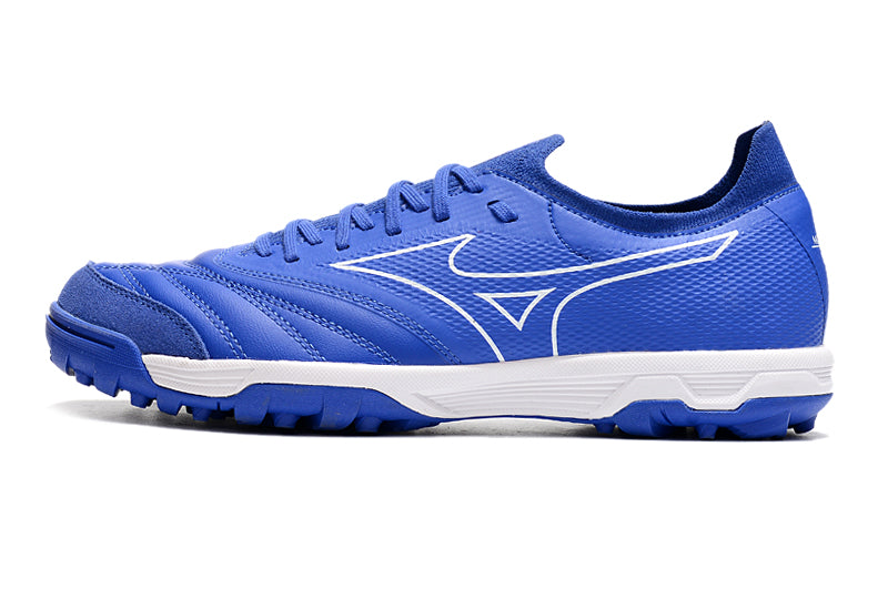 Chuteira Society Mizuno Morelia Neo Beta TF Azul "Reach Beyond Pack"