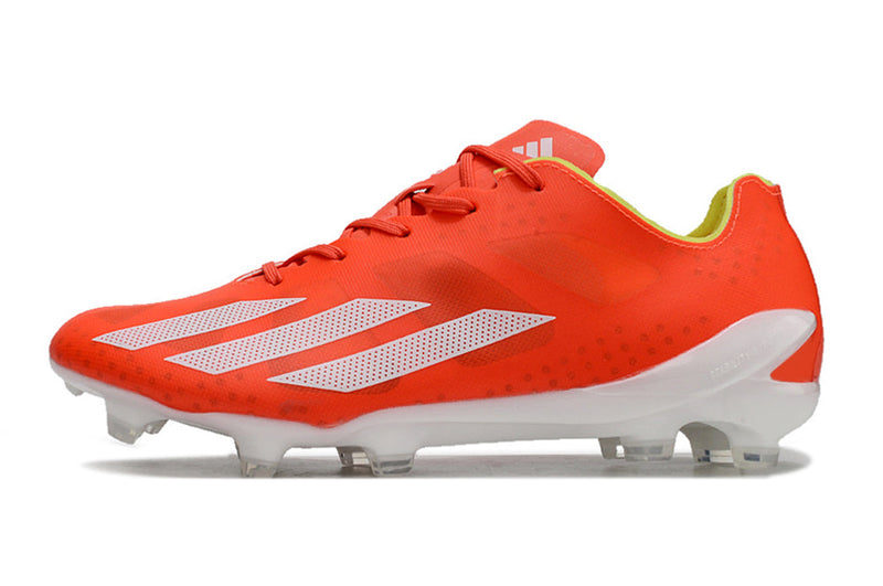 Chuteira Campo Adidas X Crazyfast+ FG Vermelho e Branco "Energy Citrus Pack"