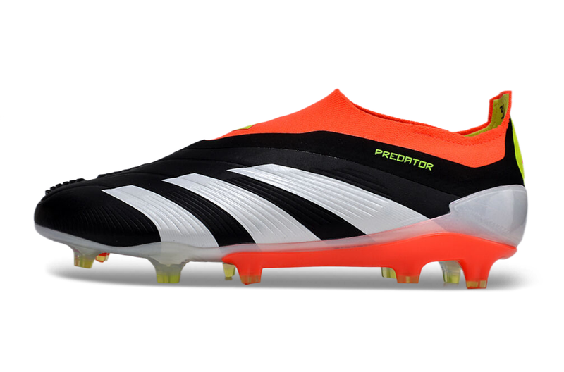 Chuteira Campo Adidas Predator LL Elite FG Preta, Laranja e Branco "Solar Energy"