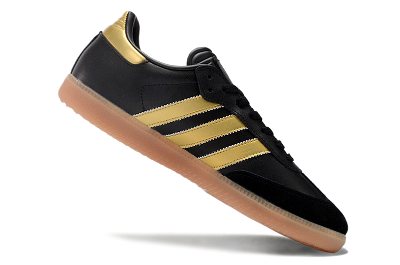 Chuteira Futsal Adidas Lionel Messi x Samba IC Preta e Dourada