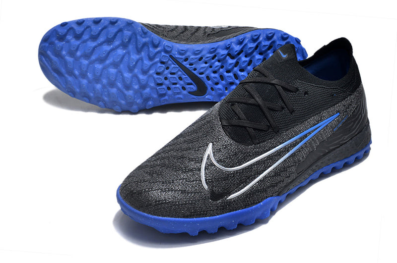 Chuteira Society Nike Phantom GX Elite TF Preta e Azul "Shadow Pack"