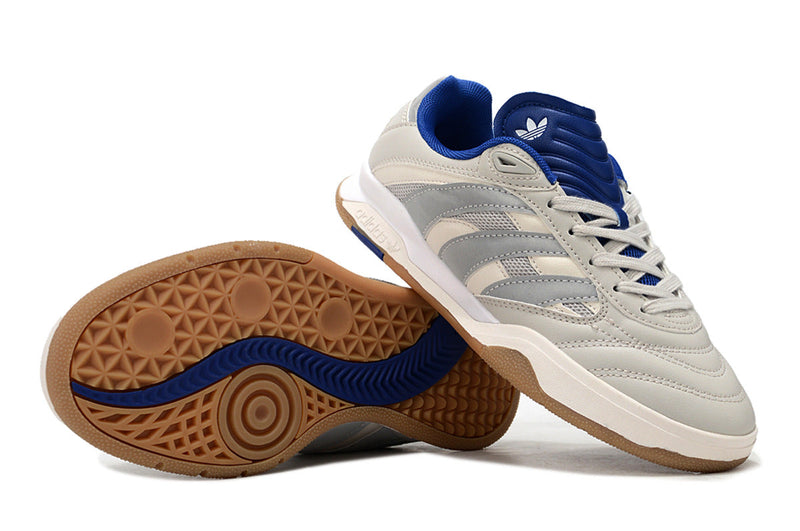 Chuteira Futsal Adidas Copa Mundial IC Bege, Azul e Cinza