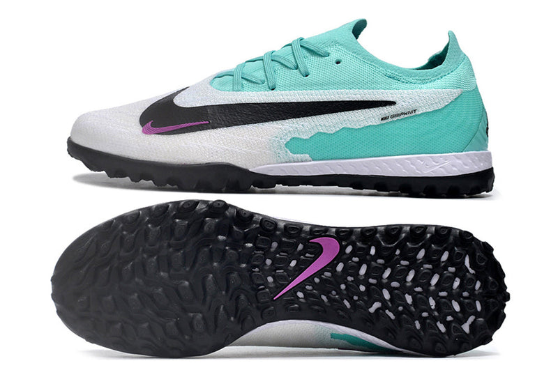 Chuteira Society Nike Phantom GX Elite TF Branca e Verde "Peak Ready Pack"