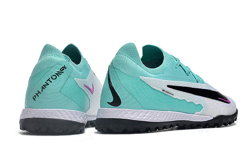 Chuteira Society Nike Phantom GX Elite TF Branca e Verde "Peak Ready Pack"