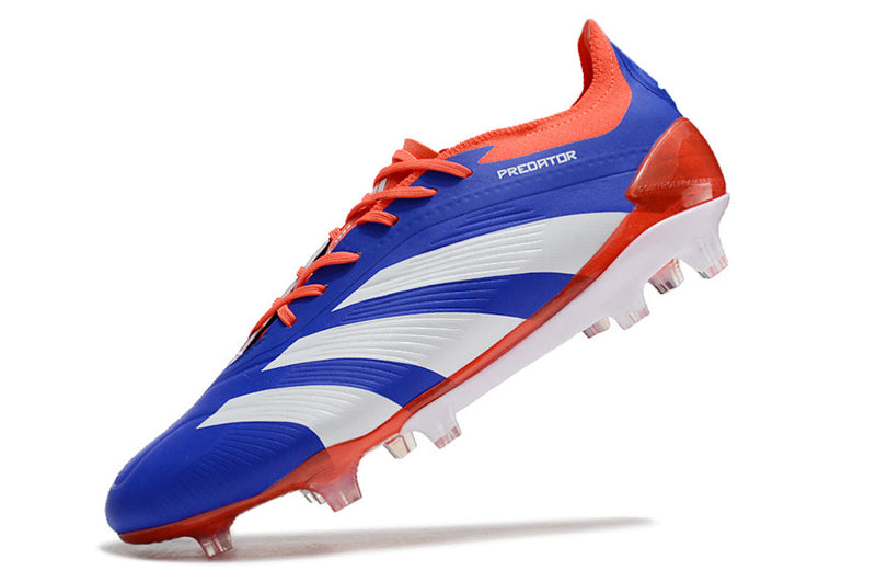 Chuteira Campo Adidas Predator Elite FG Azul, Vermelho e Branco "Advancement Pack"