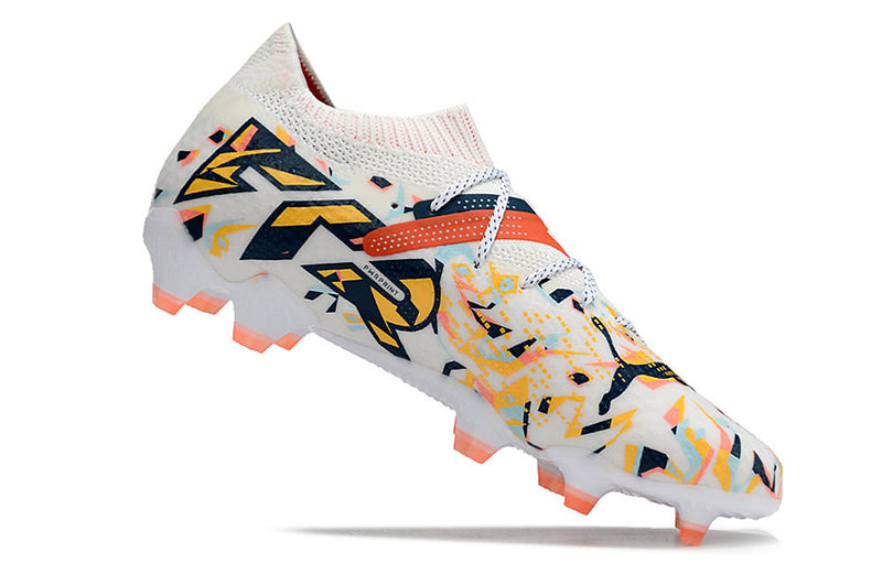 Chuteira Campo Puma Future 7 FG Branca "Creativity Pack"