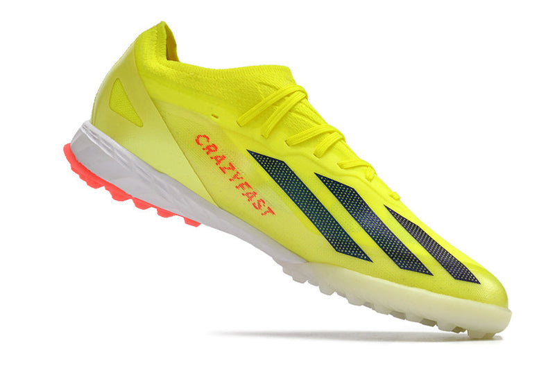 Chuteira Society Adidas X Crazyfast.1 TF Verde "Solar Energy Pack"