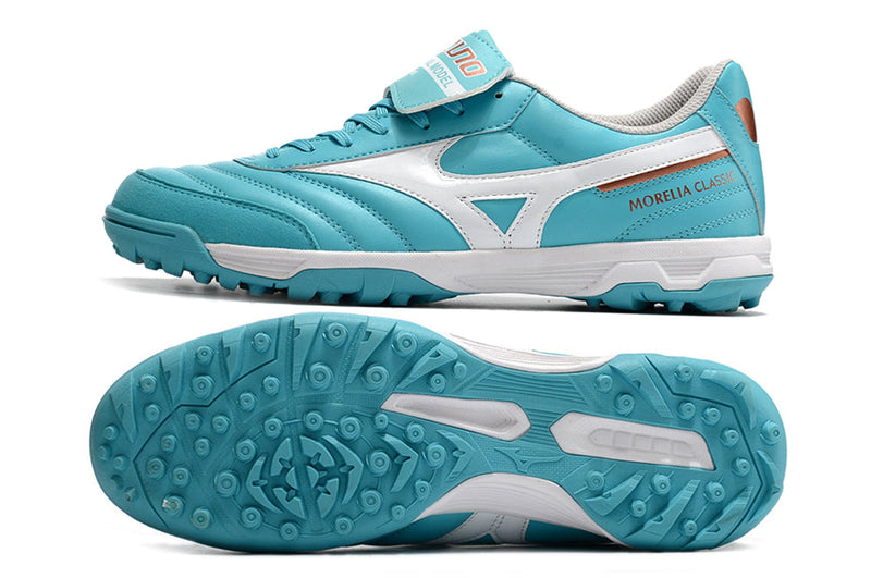 Chuteira Society Mizuno Morelia 3 TF Azul "Azure Blue Pack"