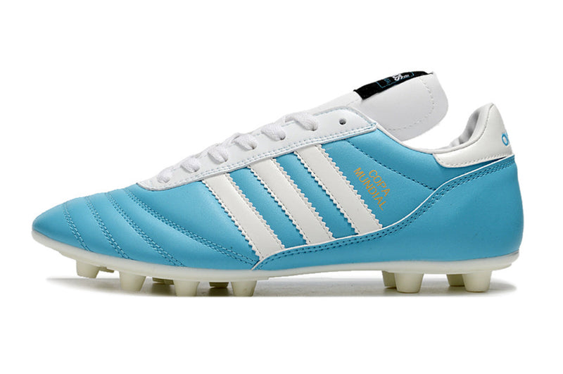 Chuteira Campo Adidas Copa Mundial FG Azul e Branco "Argentina"