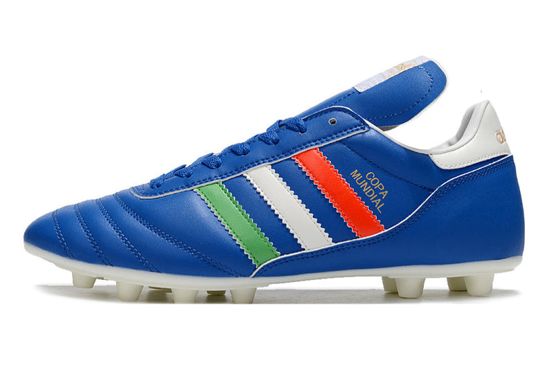 Chuteira Campo Adidas Copa Mundial FG Azul, Branca, Vermelha e Verde "Italy"