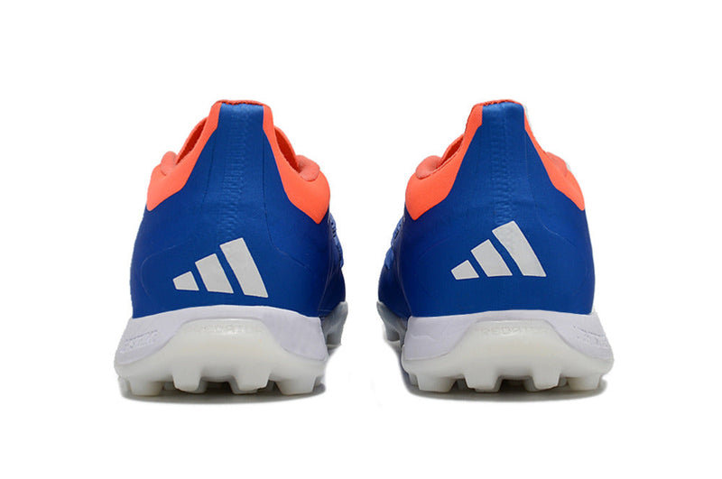 Chuteira Society Adidas Predator Elite TF Azul e Branco "Advancement Pack"