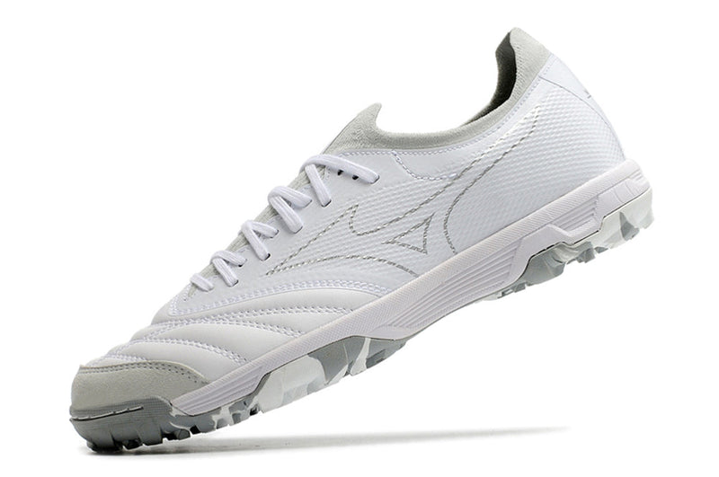 Chuteira Society Mizuno Morelia Neo Beta TF Branca "Beta Shining"