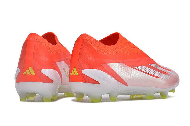 Chuteira Campo Adidas X Crazyfast+ FG Vermelho e Branco "Energy Citrus Pack"