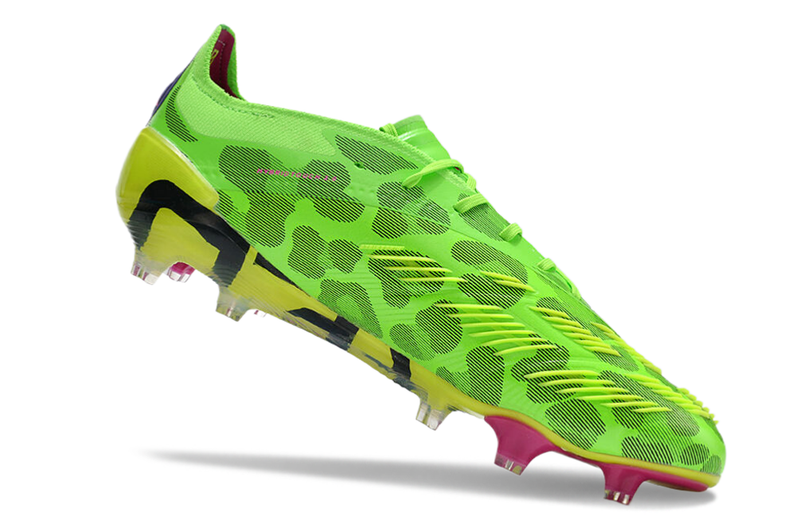 Chuteira Campo Adidas Predator Elite FG Verde e Rosa