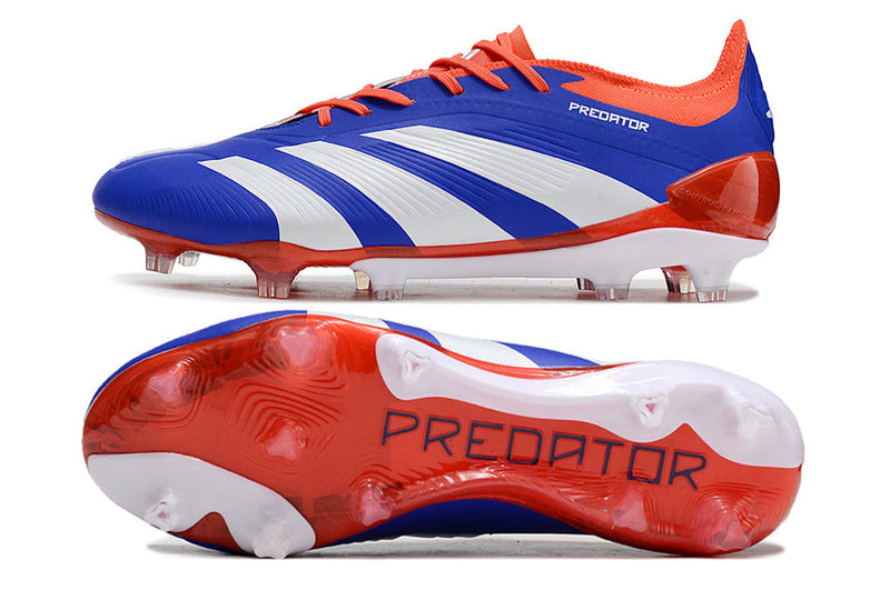 Chuteira Campo Adidas Predator Elite FG Azul, Vermelho e Branco "Advancement Pack"