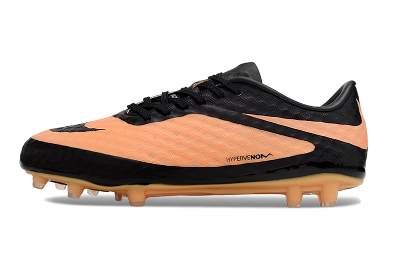 Chuteira Campo Nike Retrô Hypervenom Phantom I FG Preta e Laranja