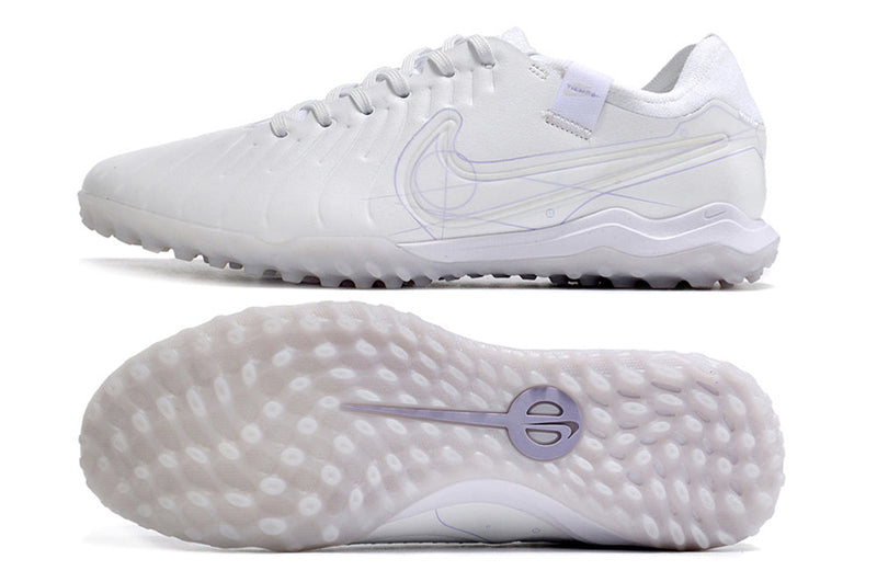 Chuteira Society Nike Tiempo Legend 10 Pro TF Branca "Whiteout Special"