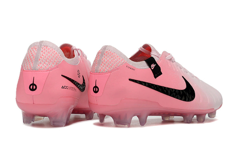 Chuteira Campo Nike Tiempo Legend 10 Elite FG Rosa e Preto "Mad Brilliance Pack"