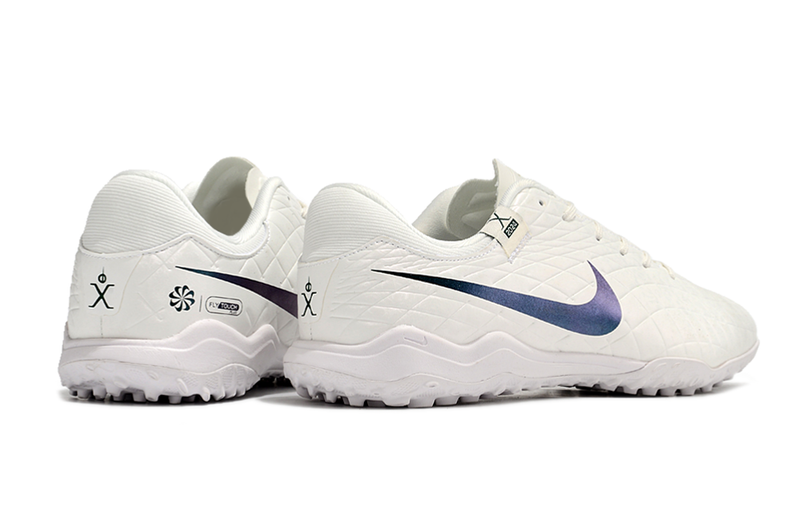 Chuteira Society Nike Tiempo Legend 10 Pro TF Branca e Verde "Pearl Pack"