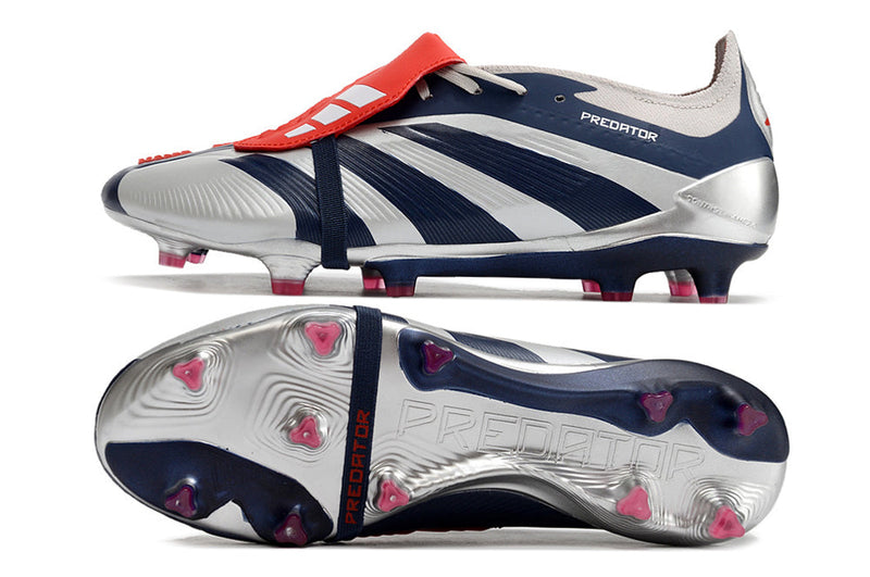 Chuteira Campo Adidas Predator FT 30 Elite FG Prata e Azul "Roteiro Pack"