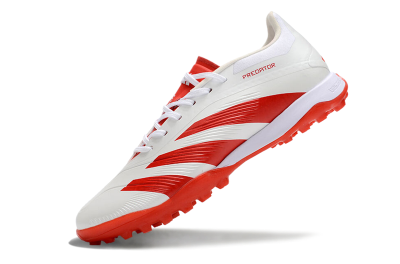 Chuteira Society Adidas Predator Elite TF Branca e Vermelha