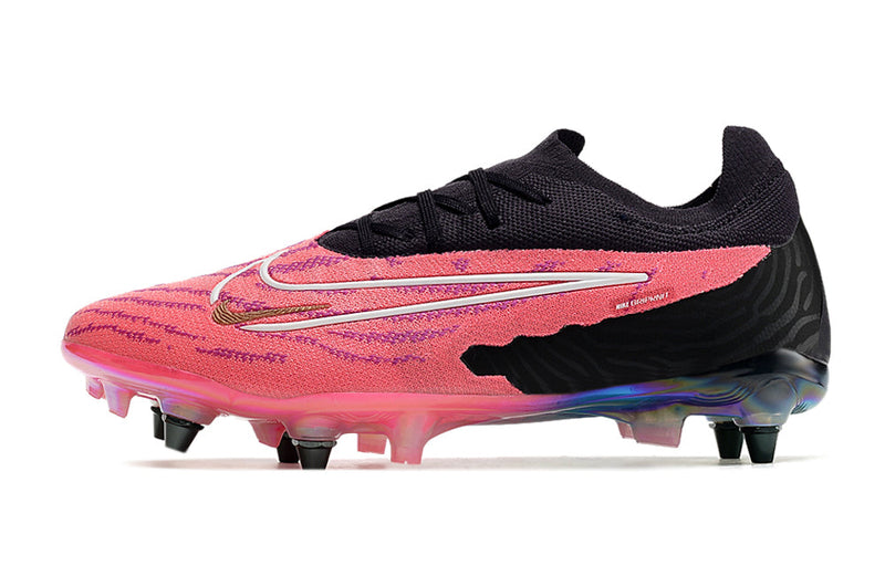 Chuteira Campo Nike Phantom GX Elite Trava Mista Preta e Rosa "Generation Pack"