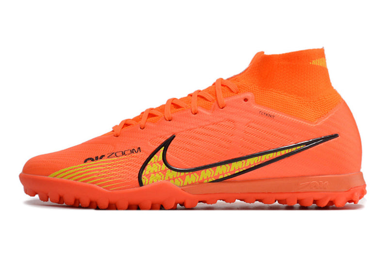 Chuteira Society Nike Air Zoom Mercurial Superfly 9 Elite TF Laranja