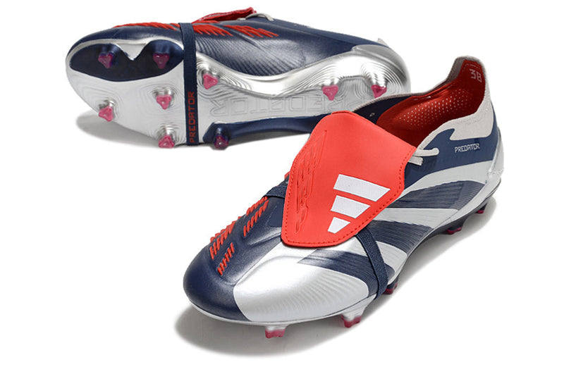 Chuteira Campo Adidas Predator FT 30 Elite FG Prata e Azul "Roteiro Pack"