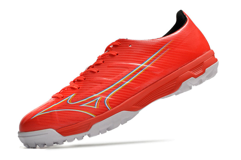 Chuteira Society Mizuno Alpha TF Laranja "Realease Pack"