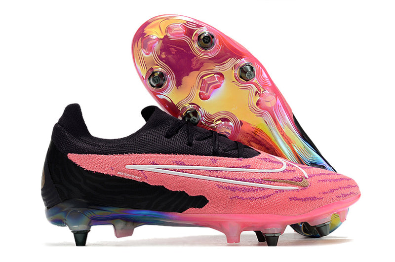 Chuteira Campo Nike Phantom GX Elite Trava Mista Preta e Rosa "Generation Pack"